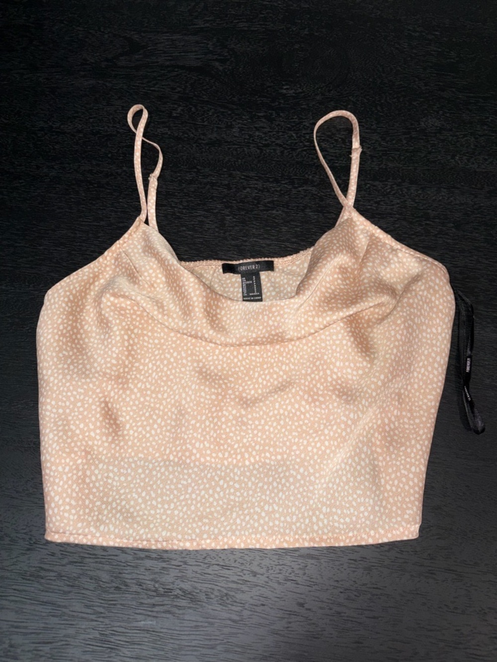 Forever 21 Pale Pink Dotted Satin Cami